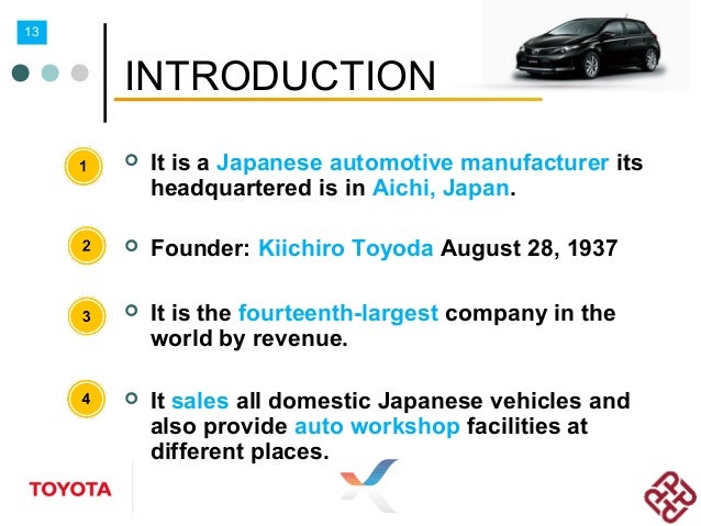 Toyota introduction toyota cars